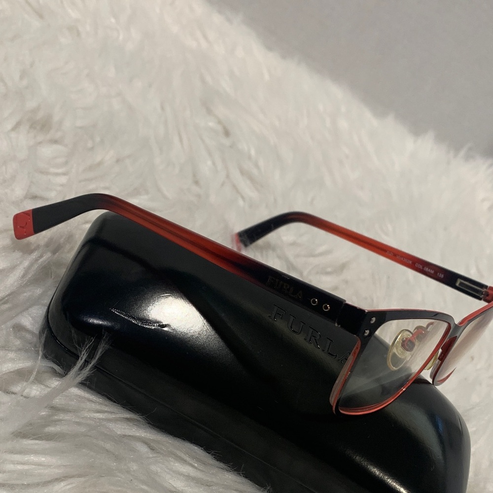 FURLA Zizi Women’s Eyeglass Frame only in Red and Black - Picture 5 of 15
